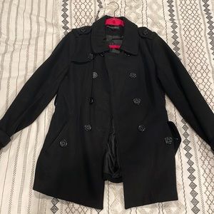 Women’s black peacoat